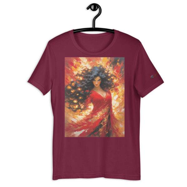 Crimson Enigma Art T-Shirt - Bella + Canvas 3001 Unisex Staple Tee - Image 4