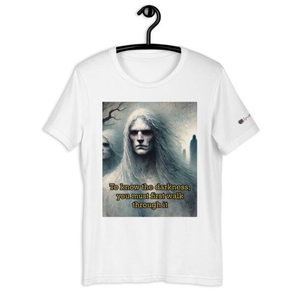 Harbingers of the Abyss Unisex T-Shirt – Comfort Fit, Gothic Art Apparel with Quote 'To Know the Darkness' - Image 8