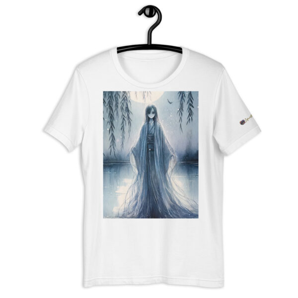 Spectral Serenity Moonlit Lakeside Unisex T-Shirt - Image 8