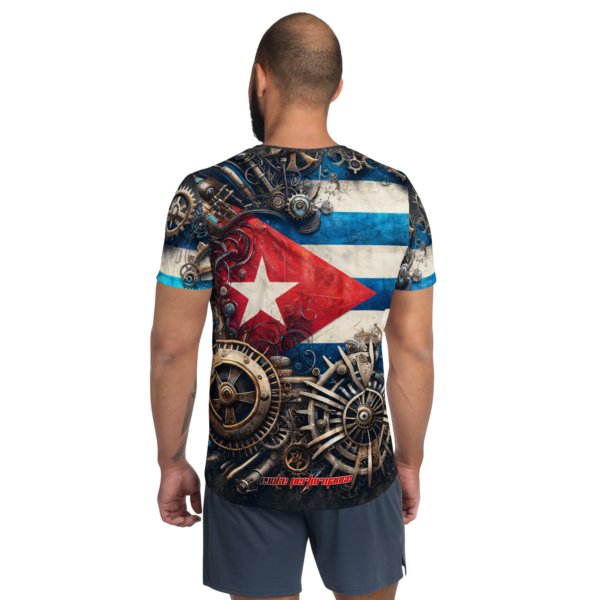 Cuban Mechanica All-Over Print Men's Athletic T-Shirt - Image 2