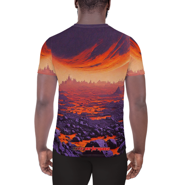 Descent of the Infernal Moon - All-Over Print Men's Athletic T-Shirt | EVOKE Performance - Image 2