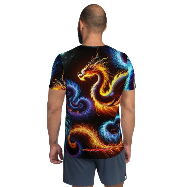 Celestial Dragon Athletic T-Shirt | EVOKE Performance All-Over Print Men's Activewear - Image 2