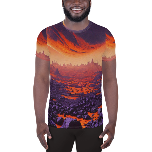 Descent of the Infernal Moon - All-Over Print Men's Athletic T-Shirt | EVOKE Performance