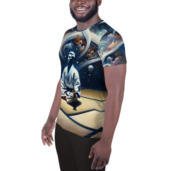 All-Over Print Men's Athletic T-Shirt - Martial Meditation Design | EVOKE Performance by Infinite Muse Art - Image 3