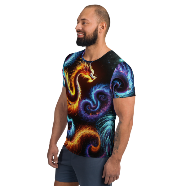 Celestial Dragon Athletic T-Shirt | EVOKE Performance All-Over Print Men's Activewear - Image 3