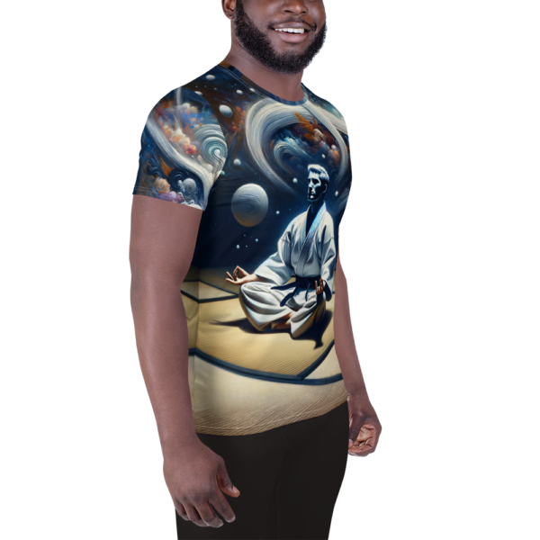 All-Over Print Men's Athletic T-Shirt - Martial Meditation Design | EVOKE Performance by Infinite Muse Art - Image 4