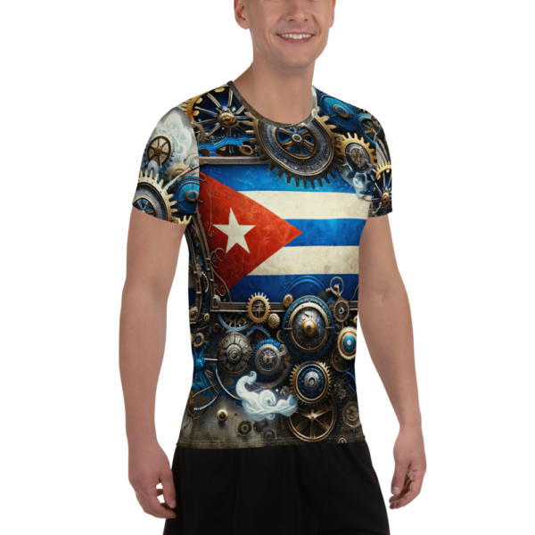 Cuban Gearworks All-Over Print Men's Athletic T-Shirt - EVOKE Performance - Image 4