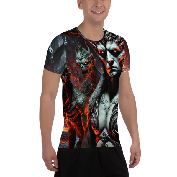 Hades Underworld Champion All-Over Print Men's Athletic T-Shirt - Image 4