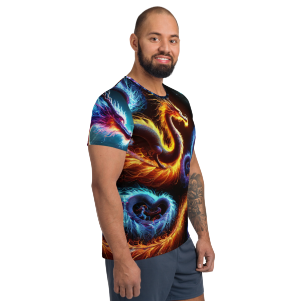 Celestial Dragon Athletic T-Shirt | EVOKE Performance All-Over Print Men's Activewear - Image 4