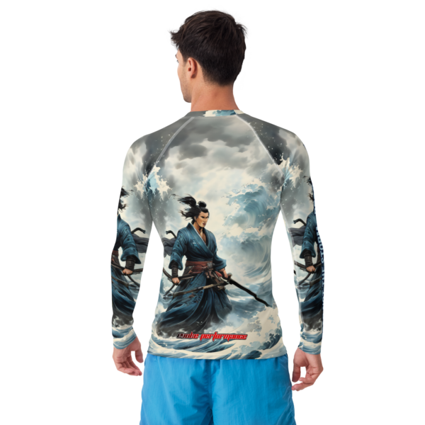 Samurai of the Tides – Men’s All-Over Print Rash Guard | EVOKE Performance - Image 2