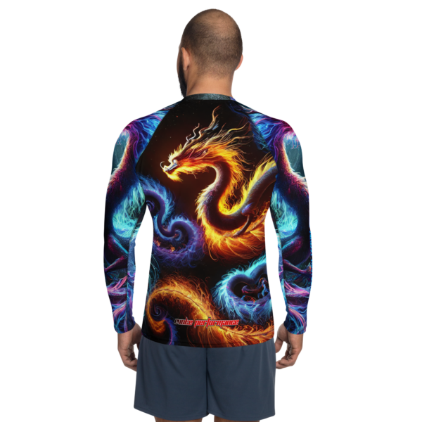 Men's All-Over Print Dragon Ascension Rash Guard | EVOKE Performance - Image 2