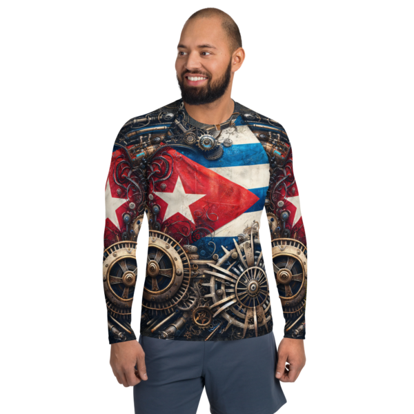 Cuban Mechanica All-Over Print Men's Rash Guard - EVOKE Performance