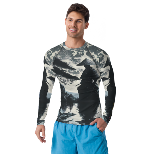 EVOKE Performance All-Over Print Men's Rash Guard | "Embrace the Stillness"