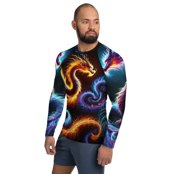 Men's All-Over Print Dragon Ascension Rash Guard | EVOKE Performance - Image 3