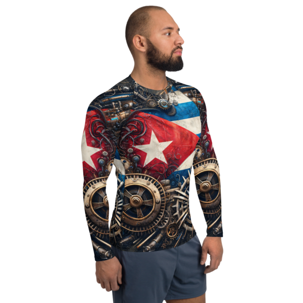 Cuban Mechanica All-Over Print Men's Rash Guard - EVOKE Performance - Image 4