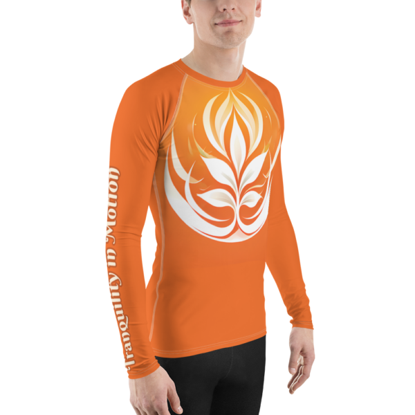 Blossom of Serenity – Men's All-Over Print Rash Guard | EVOKE Performance - Image 4