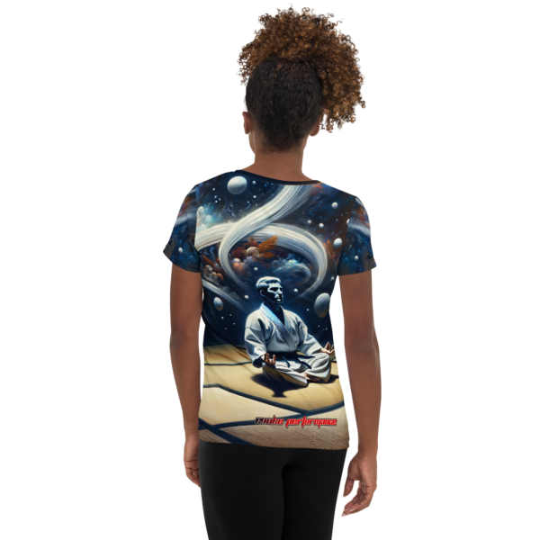 Cosmic Meditation Women's All-Over Print Athletic T-Shirt - EVOKE Performance - Image 2