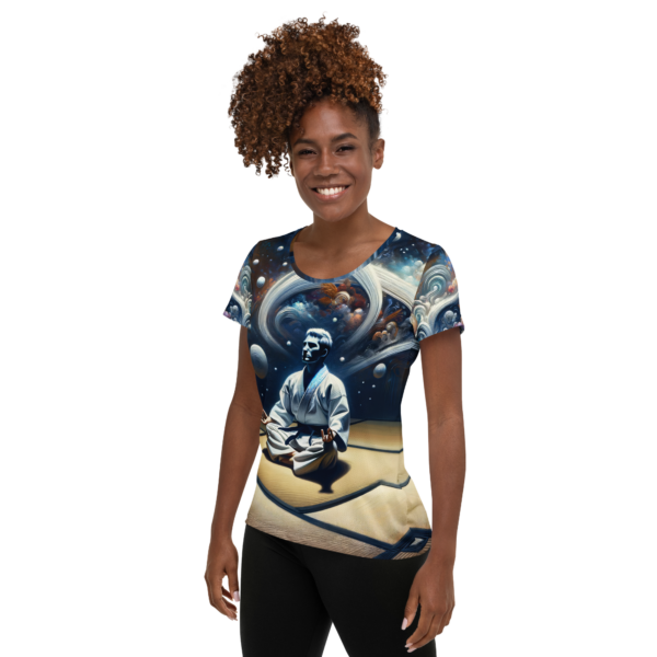 Cosmic Meditation Women's All-Over Print Athletic T-Shirt - EVOKE Performance - Image 3