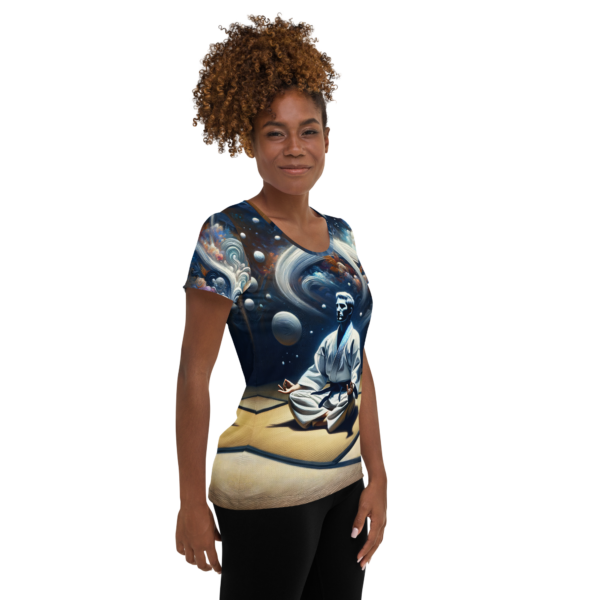 Cosmic Meditation Women's All-Over Print Athletic T-Shirt - EVOKE Performance - Image 4