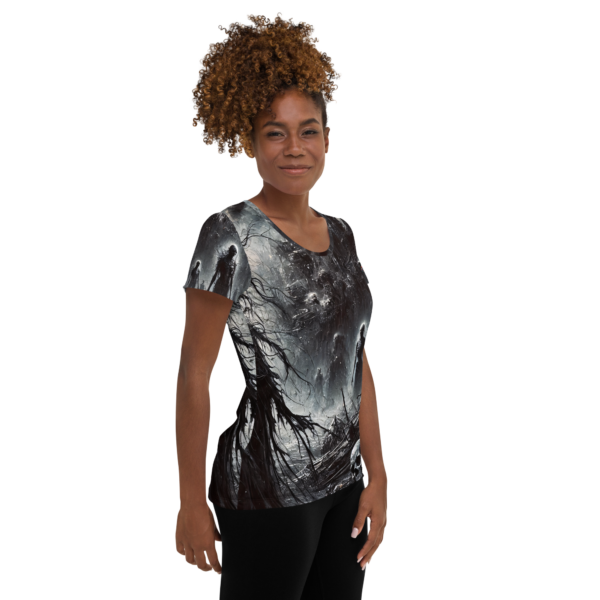 Herald of the Abyss – All-Over Print Women's Athletic T-Shirt | EVOKE Performance - Image 4