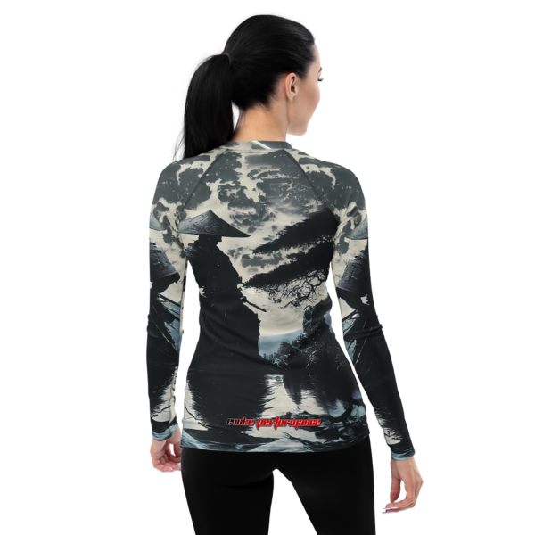 EVOKE Performance All-Over Print Women's Rash Guard | "Embrace the Stillness" - Image 2