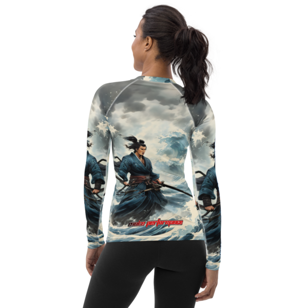 Samurai of the Tides – All-Over Print Women's Rash Guard | EVOKE Performance - Image 2