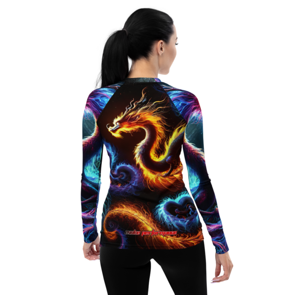 Women's All-Over Print Dragon Legend Rash Guard | EVOKE Performance - Image 2