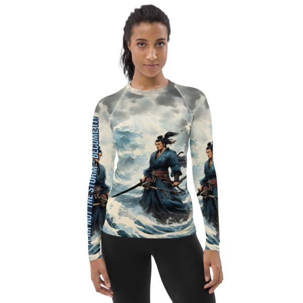 Samurai of the Tides – All-Over Print Women's Rash Guard | EVOKE Performance