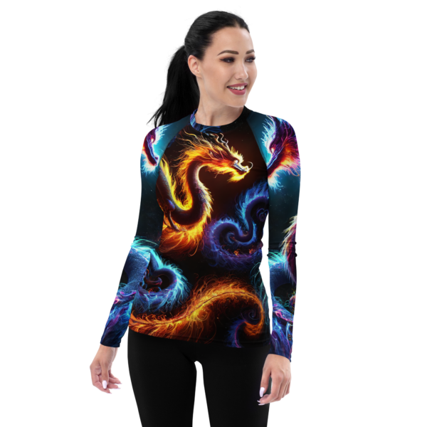 Women's All-Over Print Dragon Legend Rash Guard | EVOKE Performance