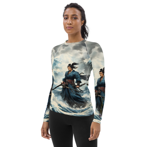 Samurai of the Tides – All-Over Print Women's Rash Guard | EVOKE Performance - Image 3