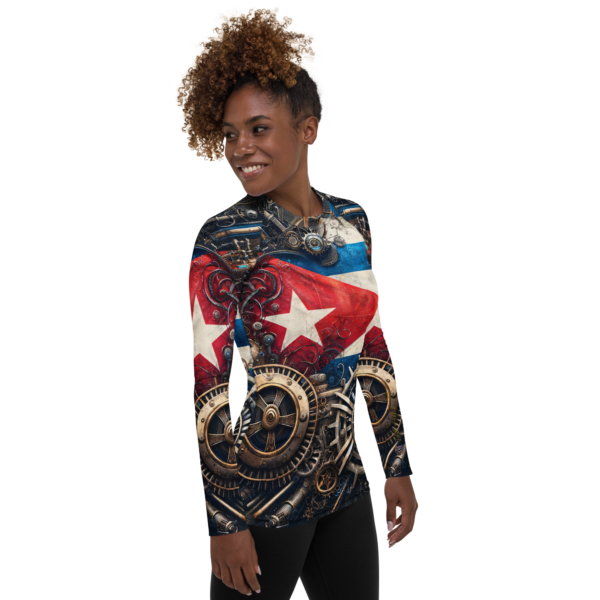 Cuban Mechanica - All-Over Print Women's Rash Guard for Athletic Wear - Image 4