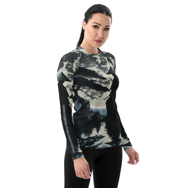 EVOKE Performance All-Over Print Women's Rash Guard | "Embrace the Stillness" - Image 4