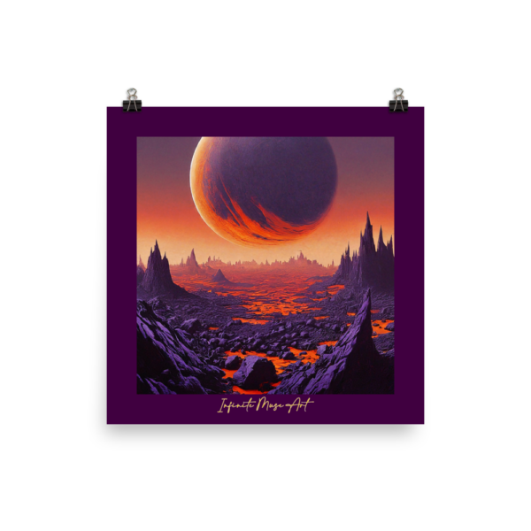 "Descent of the Infernal Moon – Enhanced Matte Paper Poster (18x18in)"