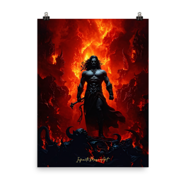 Ares, Lord of Conquest and Flames - 18x24in Enhanced Matte Poster