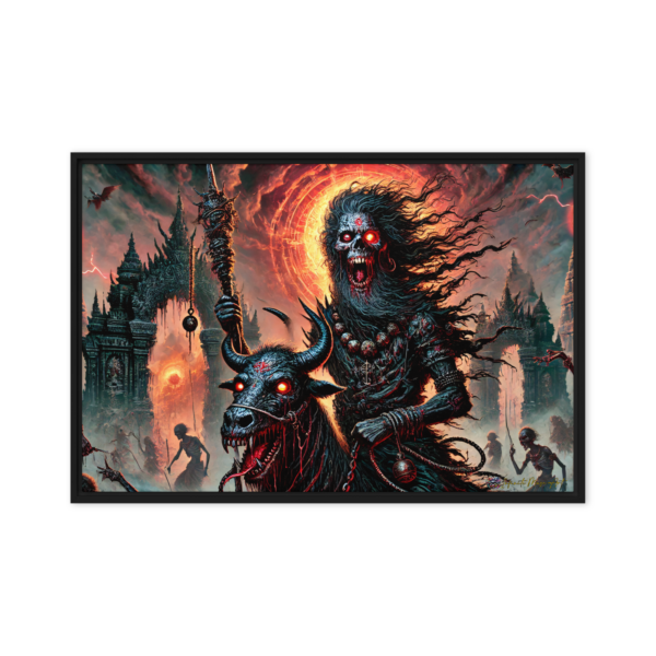 Lord of the Underworld’s Charge - 24x36in Framed Canvas Print