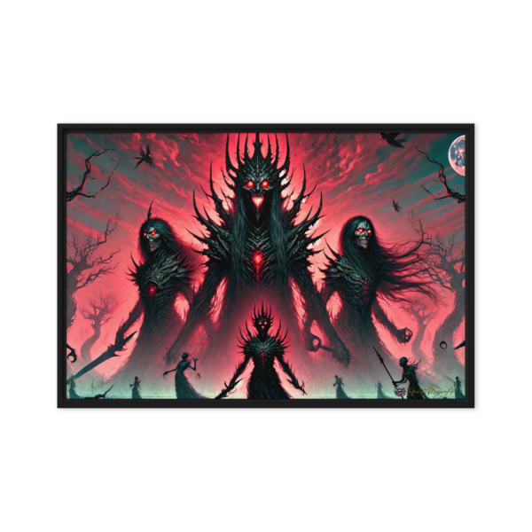 Summoning of the Underlords - 24x36in Framed Canvas Print