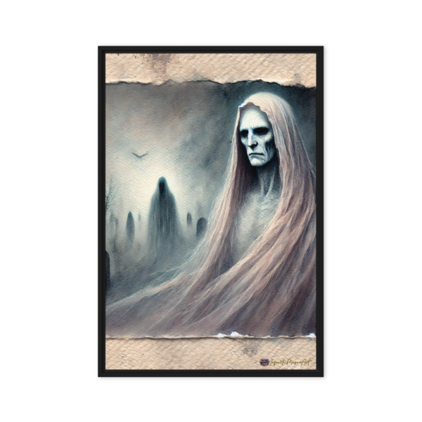 Whisper of the Underworld - Framed Reaper Canvas Print