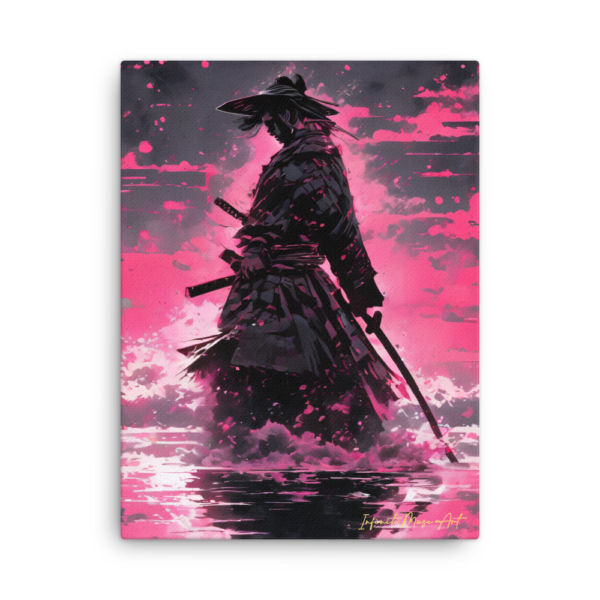 Crimson Resolve - Slimline Samurai Canvas Print