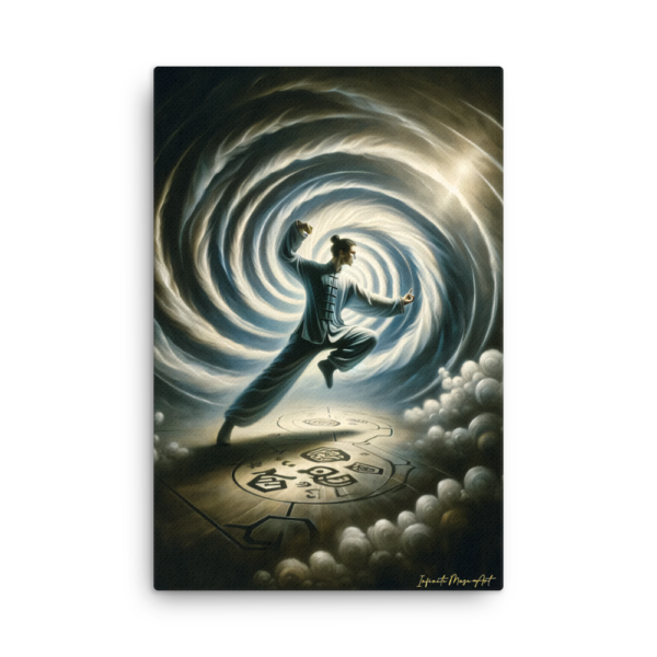 Martial Ascension Thin Canvas Print – Captivating Martial Arts Artwork for Elevated Home Décor