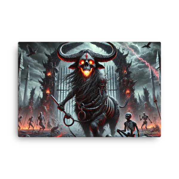 Gatekeeper of the Abyss – 24x36 Thin Canvas Gothic Wall Art by Infinite Muse Art