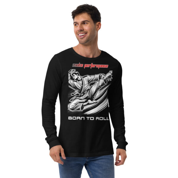 Bella + Canvas 3501 'Born to Roll' Jiu-Jitsu Long Sleeve Tee - Image 2