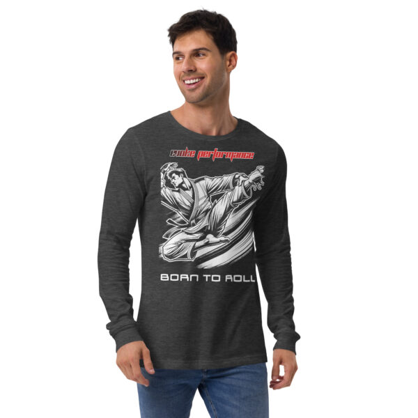 Bella + Canvas 3501 'Born to Roll' Jiu-Jitsu Long Sleeve Tee - Image 7