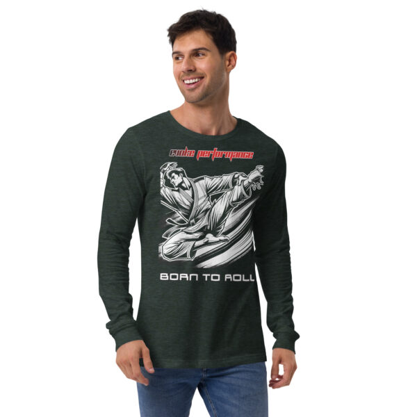 Bella + Canvas 3501 'Born to Roll' Jiu-Jitsu Long Sleeve Tee - Image 6