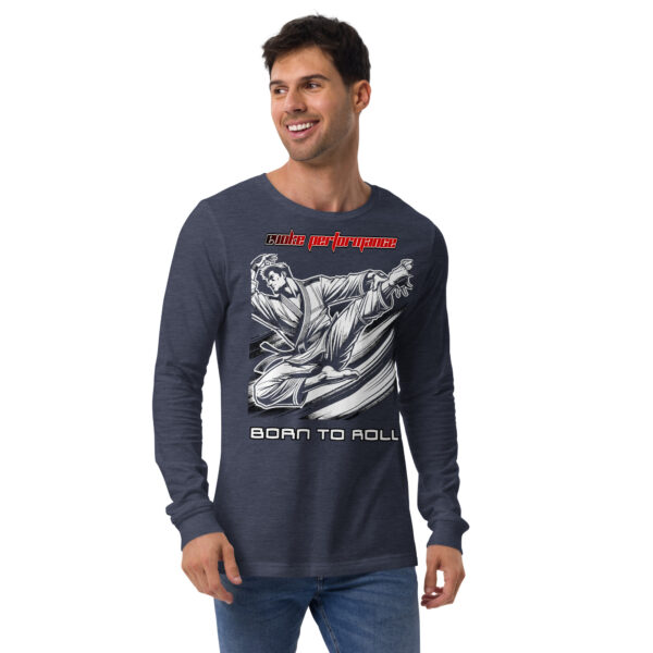 Bella + Canvas 3501 'Born to Roll' Jiu-Jitsu Long Sleeve Tee - Image 9