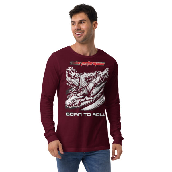 Bella + Canvas 3501 'Born to Roll' Jiu-Jitsu Long Sleeve Tee - Image 4