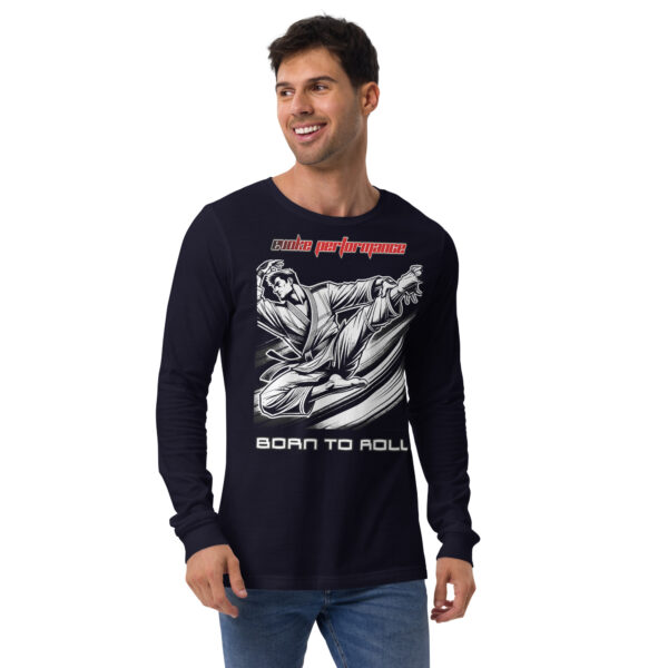 Bella + Canvas 3501 'Born to Roll' Jiu-Jitsu Long Sleeve Tee - Image 3