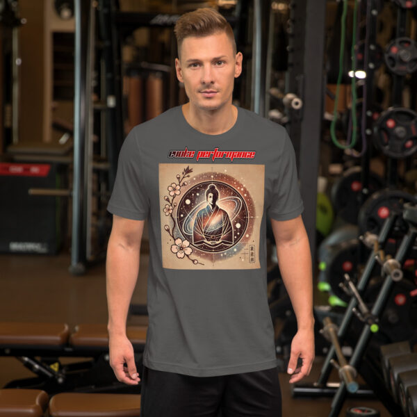 EVOKE Performance Unisex Staple T-Shirt | Bella + Canvas 3001 - Cosmic Tranquility Martial Arts Design - Image 7