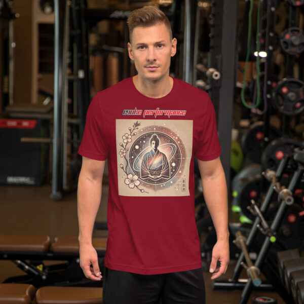 EVOKE Performance Unisex Staple T-Shirt | Bella + Canvas 3001 - Cosmic Tranquility Martial Arts Design - Image 3