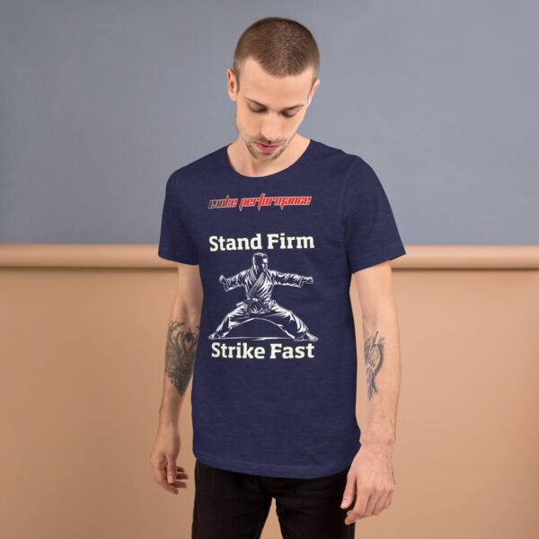 EVOKE Performance Unisex Staple T-Shirt | Bella + Canvas 3001 – "Stand Firm, Strike Fast" - Image 4