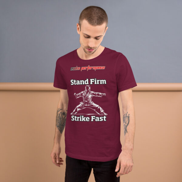 EVOKE Performance Unisex Staple T-Shirt | Bella + Canvas 3001 – "Stand Firm, Strike Fast" - Image 6